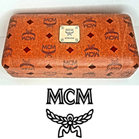 MCM Accessories - MCM Logo Cognac Hard Sunglasses Case